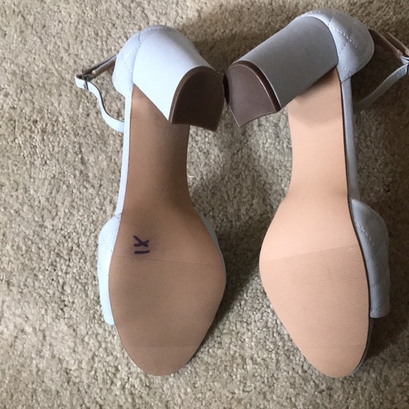 Madden Girl Blennd Quilted Light Blue Block-Heel Ankle Strap Sandals-Size 8.5 - Picture 7 of 10